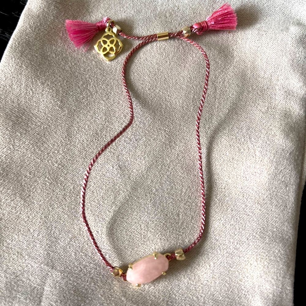 Kendra Scott Everlyne Pink Cord Friendship bracelet in Rose Quart